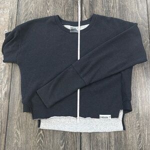 Dark grey gym shark crew neck size medium